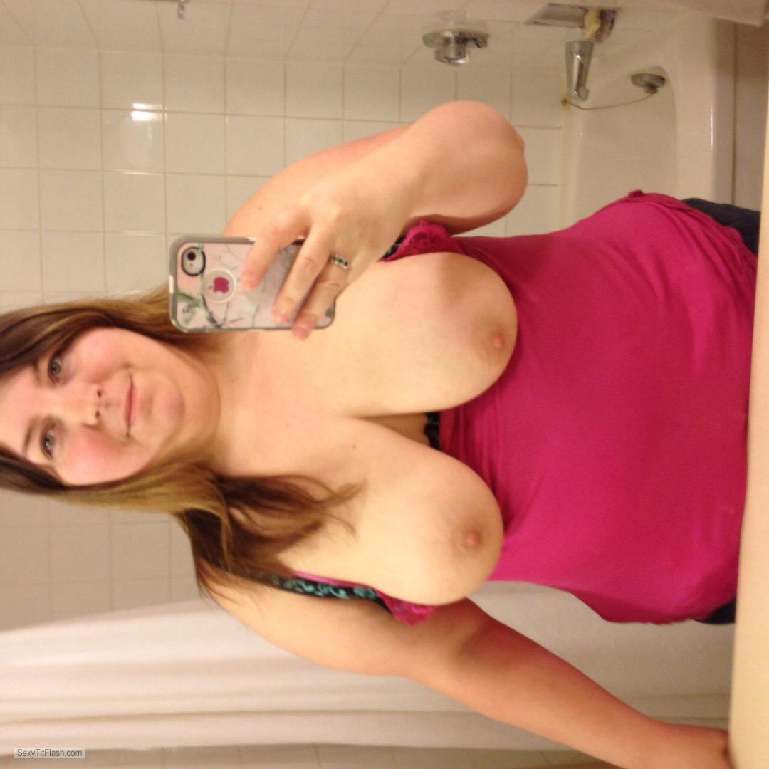 Tit Flash: My Big Tits (Selfie) - Topless Hey Boys from Canada